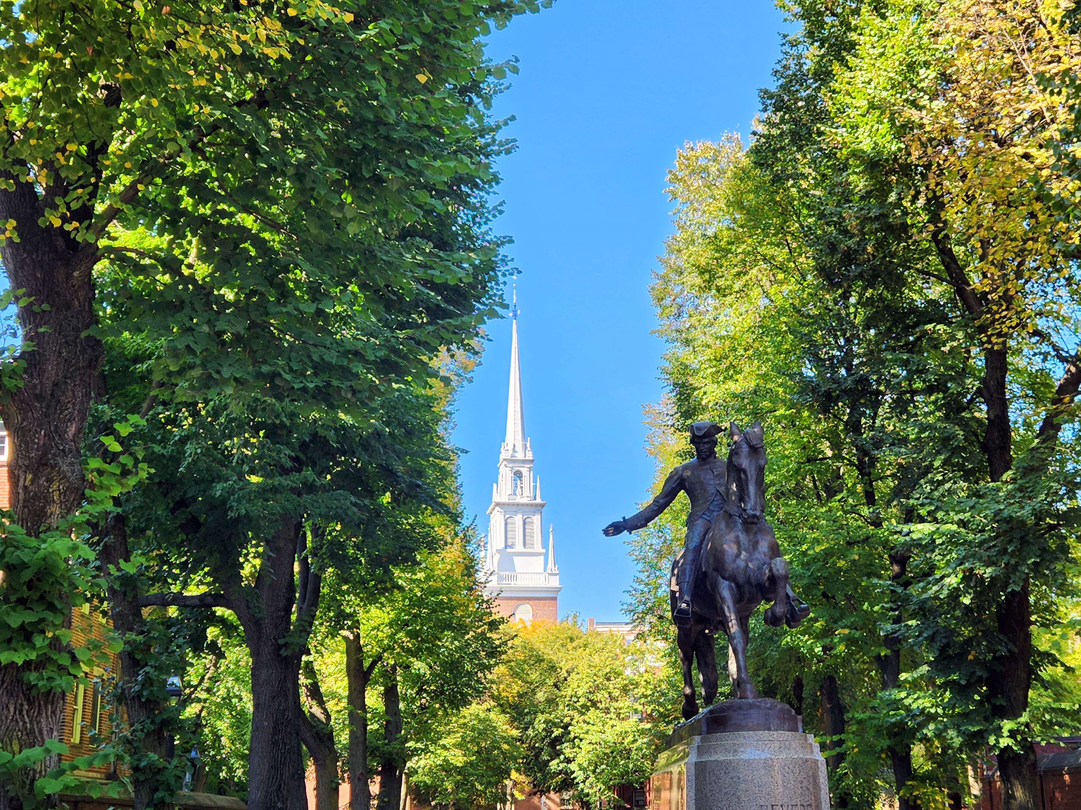 Paul Revere&rsquo;s Statue at Old North Church